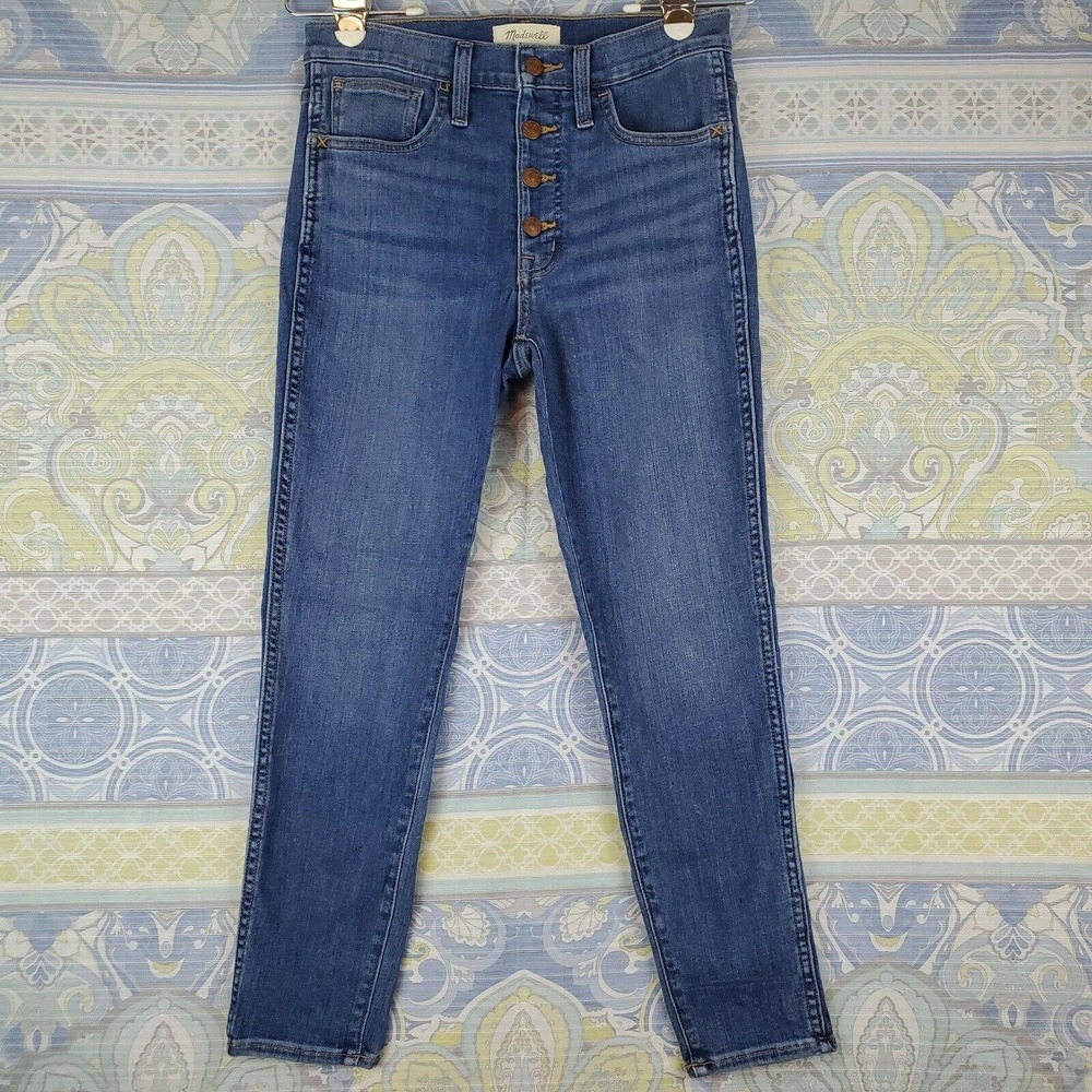 Madewell 10" Roadtripper Skinny Jean Women 27P High-Rise NB010 Button Closure